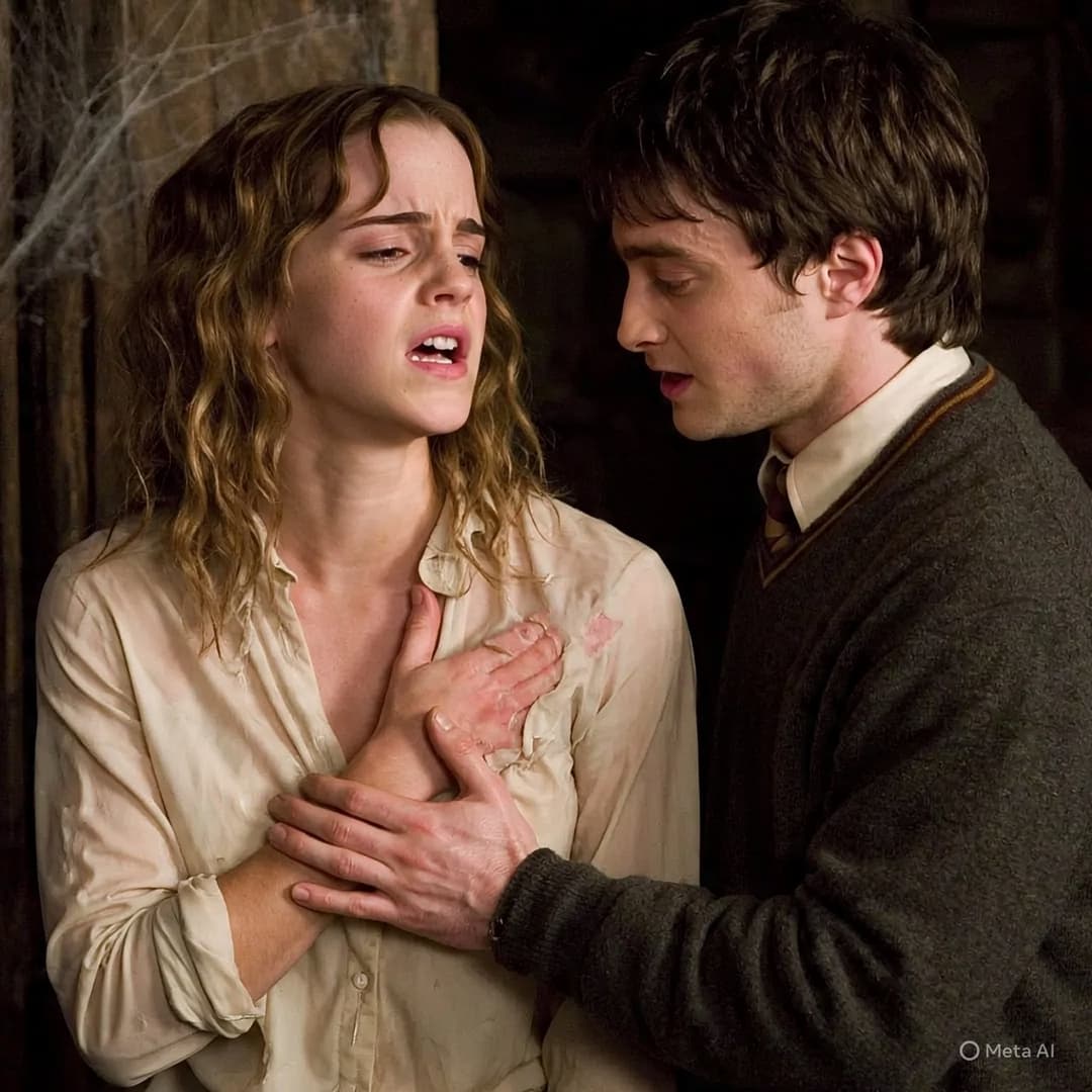 Click to view full size Harry helps Hermione (Harry ajuda Hermione)