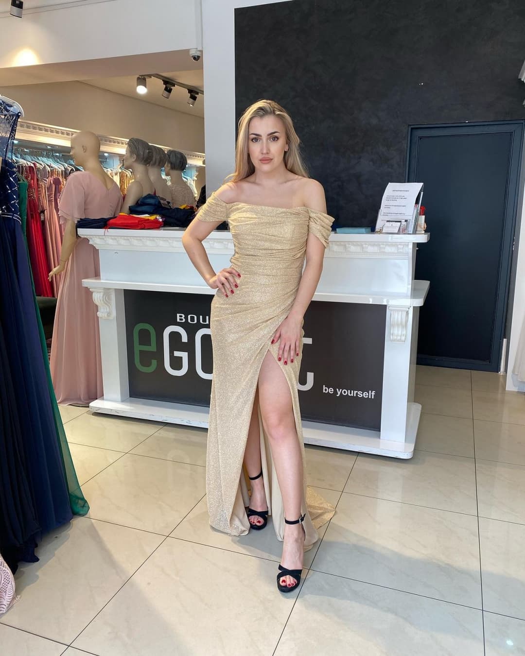 Hot Blonde bosnian slut from Austria with amazing dress - austrian girl from bosna,legs feet ass