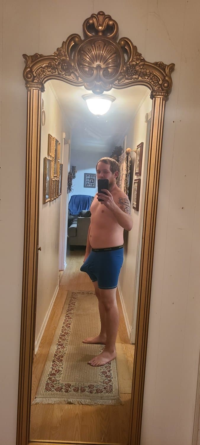 Click to view full size Rate my big blue bulge