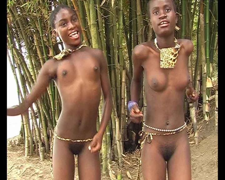 Cocoa-brown women dance naked