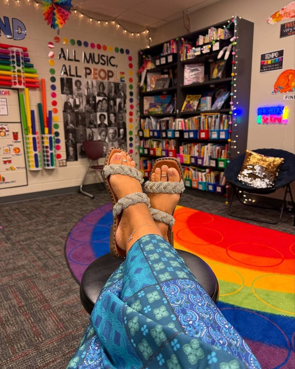 Instagram Teacher AI Cum On Feet In Classroom (AI Cum On Feet Template)