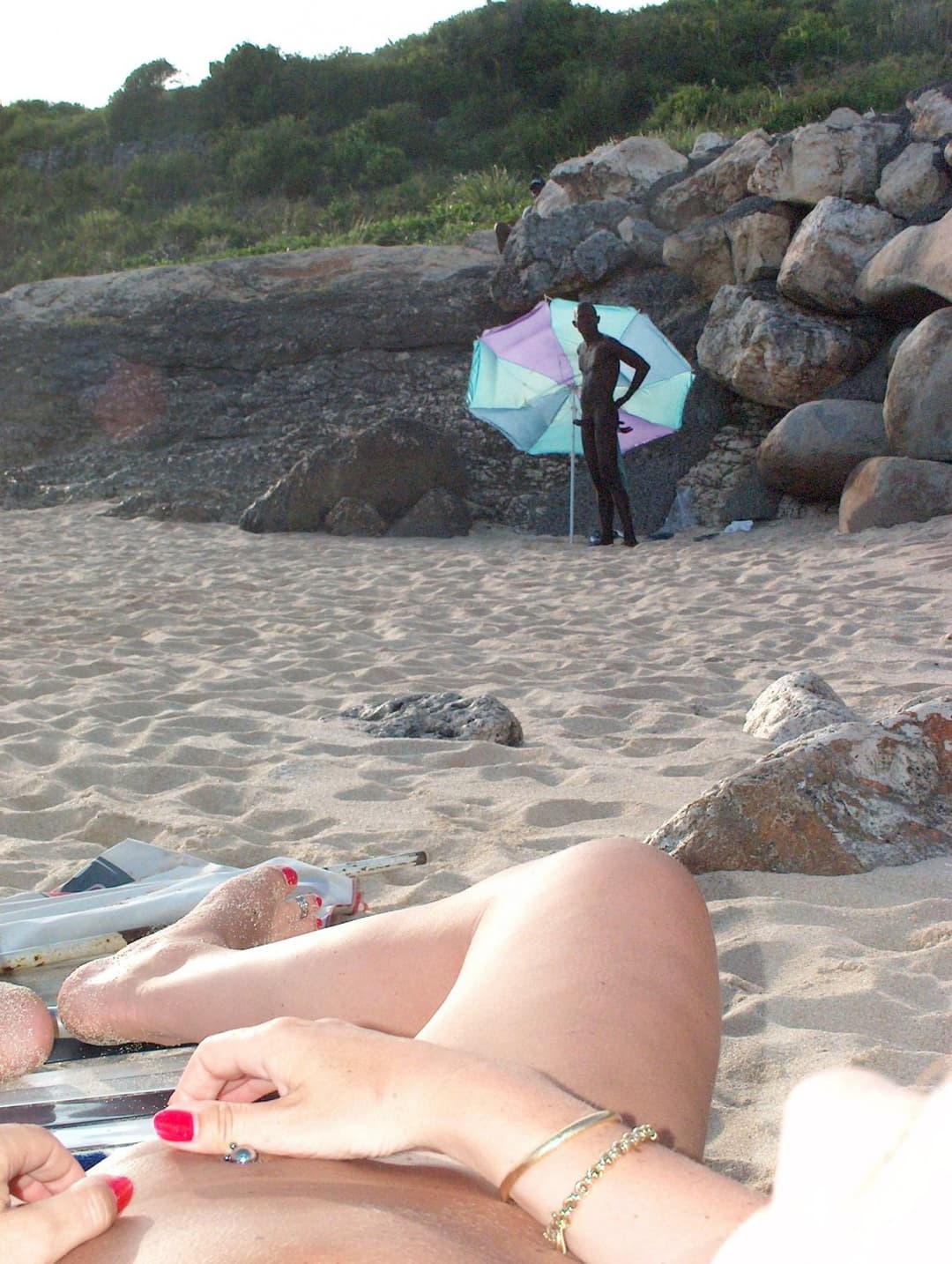 Amateur flasher with cunt piercings