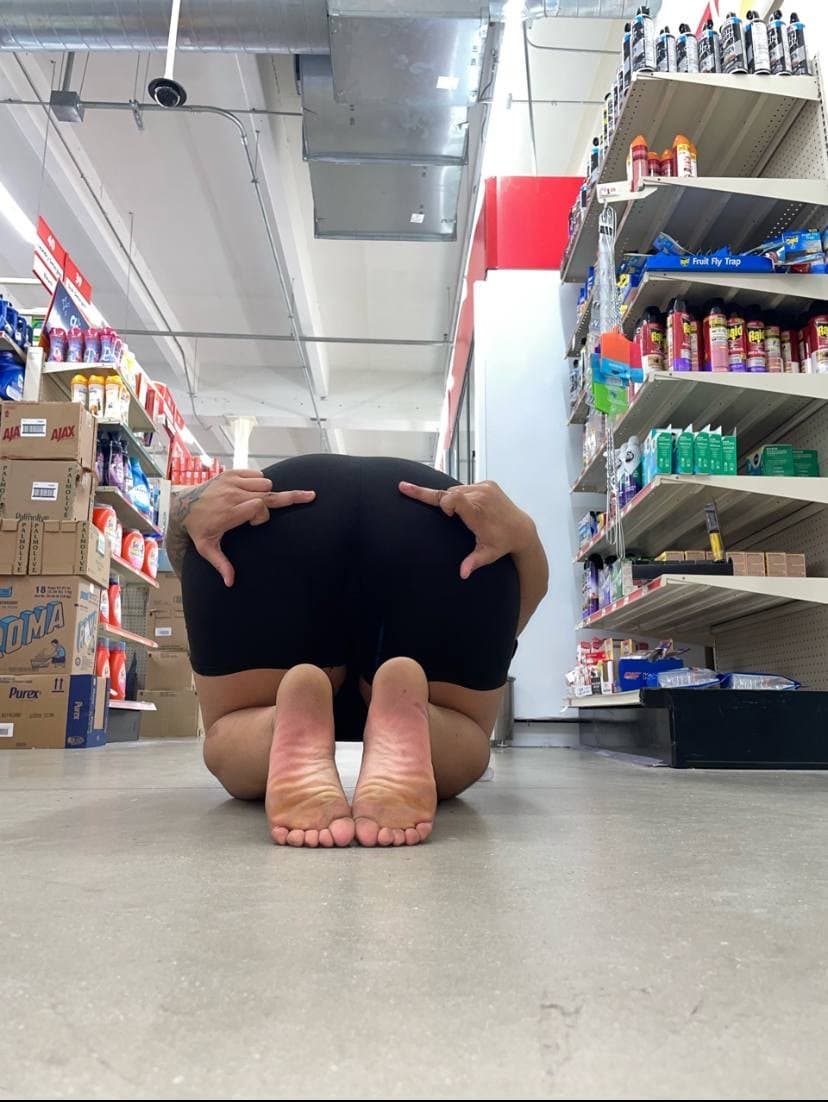 made the slut do all this in public ??even random people were watching her