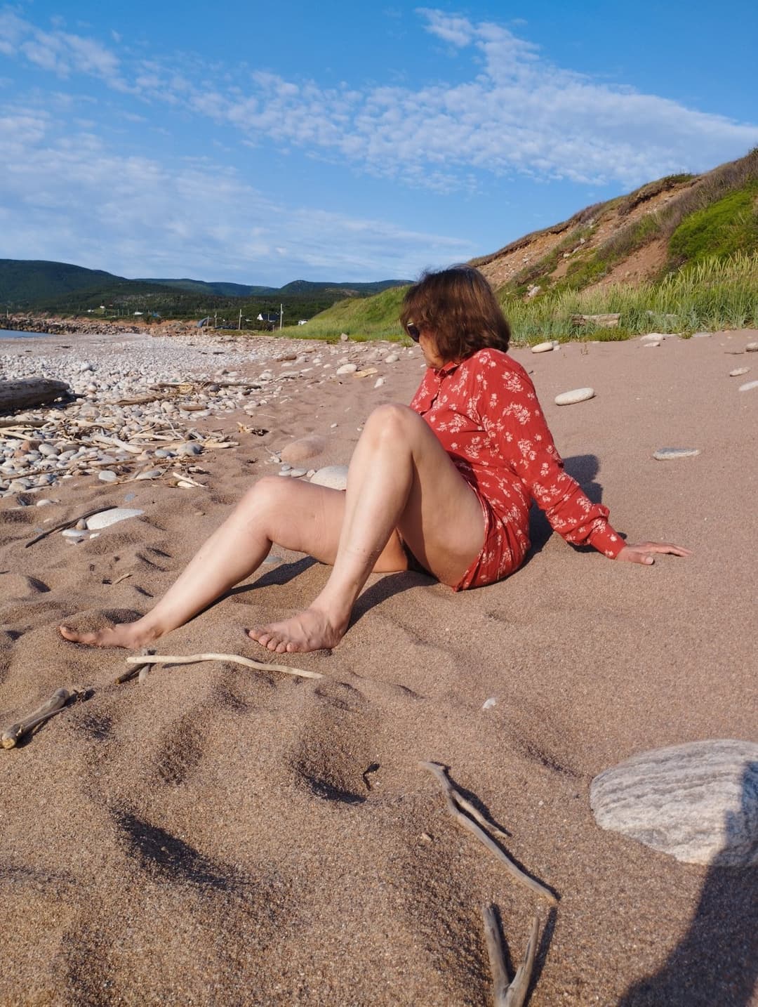 Enjoying with drift wood