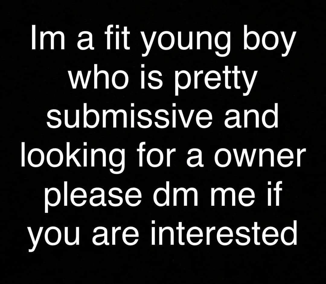 Fit young slave looking for a mistress