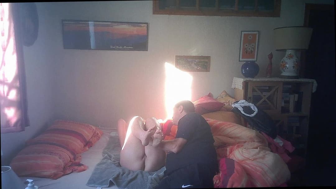 Mature Nurse Solange coming for massage and caught by  4 hidden cams !