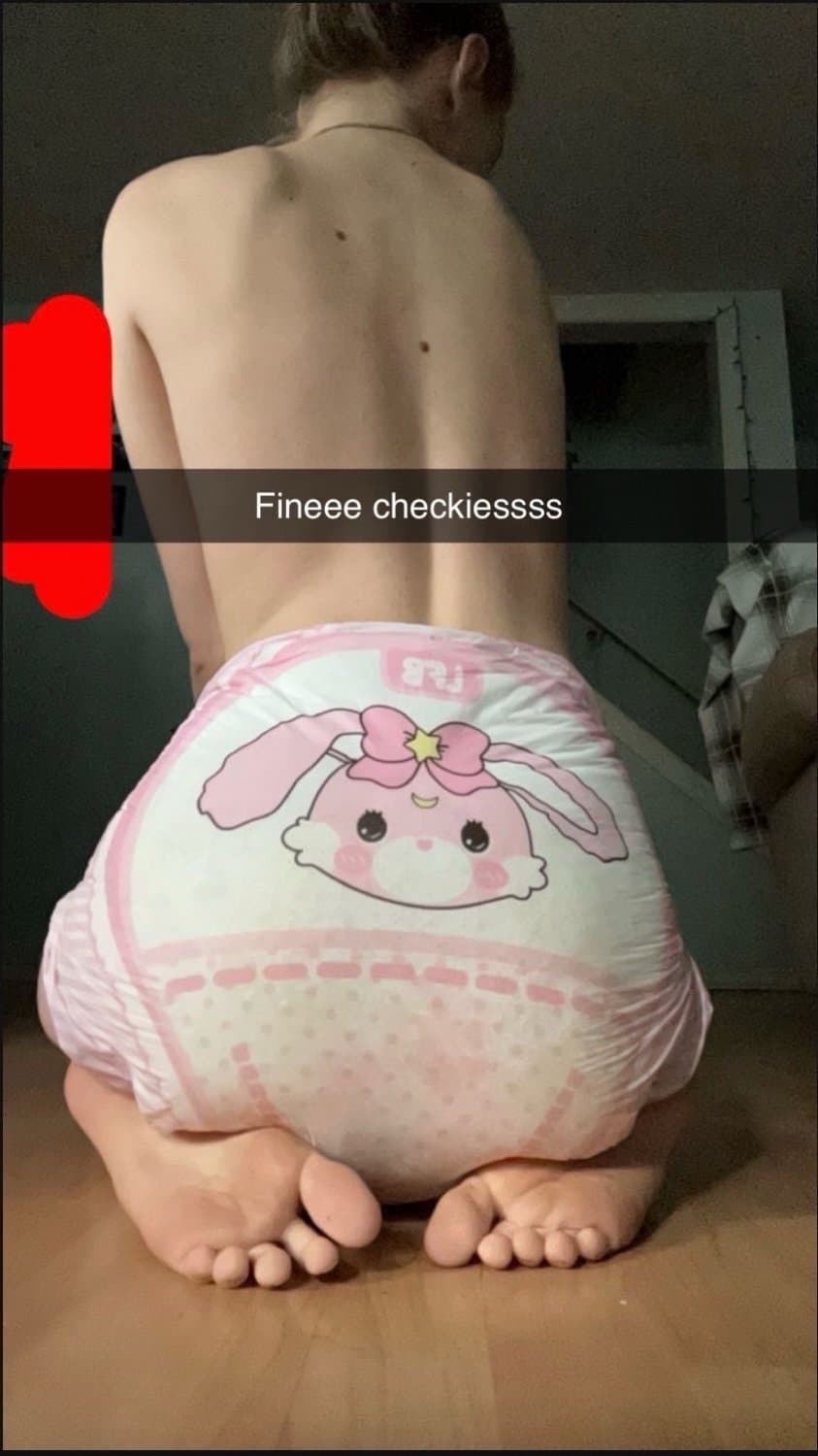 Hot college girl loves showing off her full diapers on snapchat