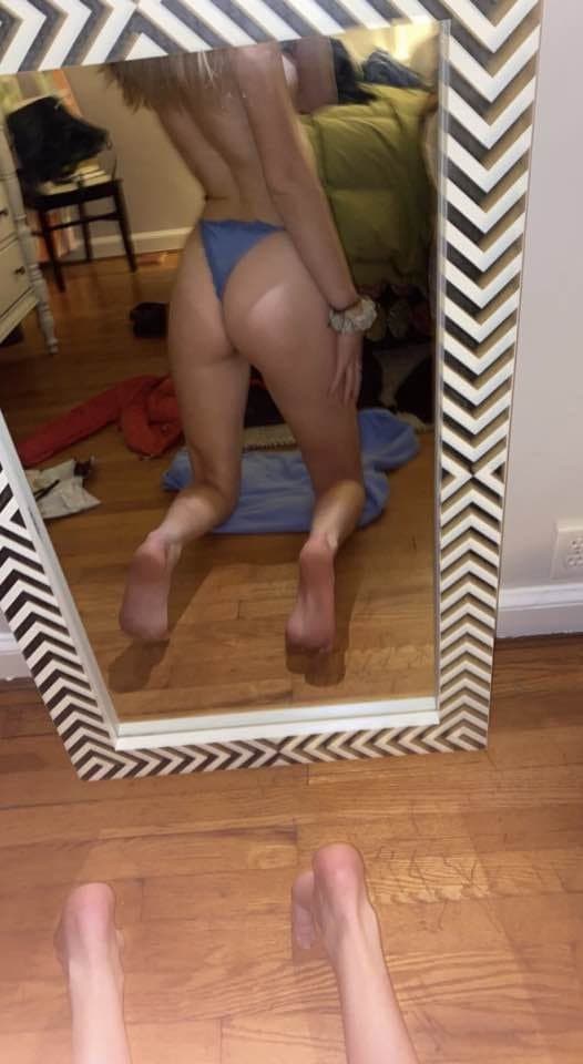 Sexy blonde KIk slut, 19,  shows fit body