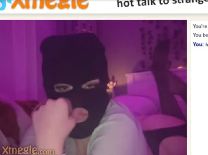 The girl in a balaclava is intriguing