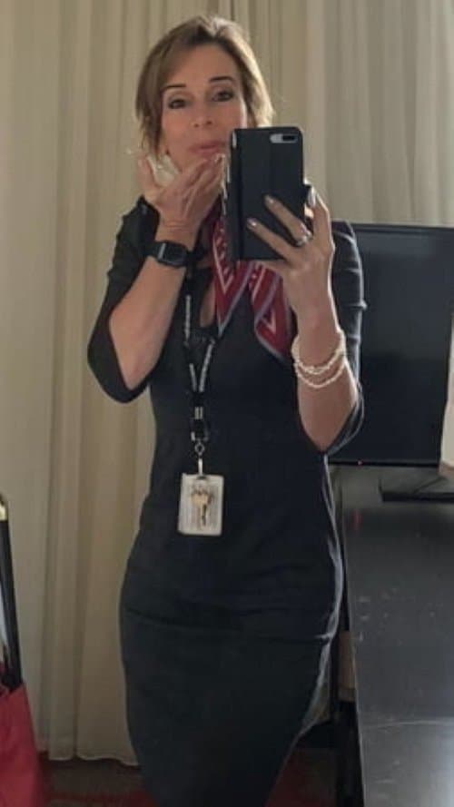 Hot MILF Flight Attendant Sexy Selfie