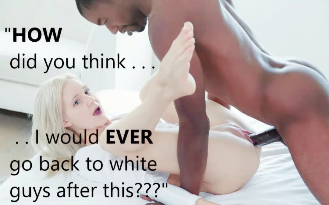 Wife niki taking huge black nigger thug cock in her Irish ginger pussy raw