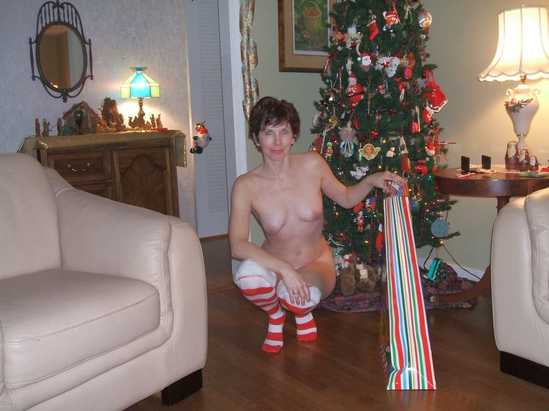 Christmas Memories MILF Nude by Christmas Tree 2