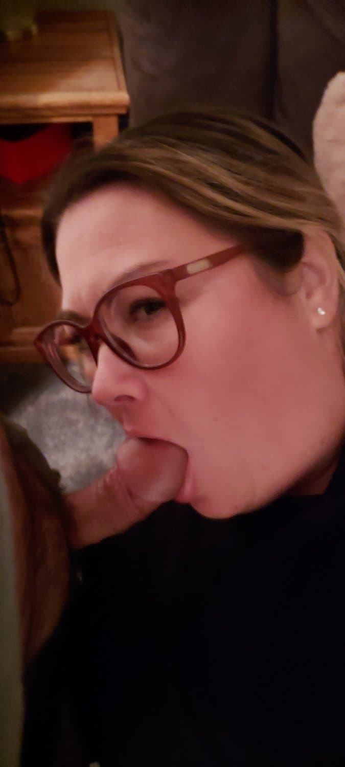 Click to view full size Married BBW neighbor shows of her sweater puppies and bj skills