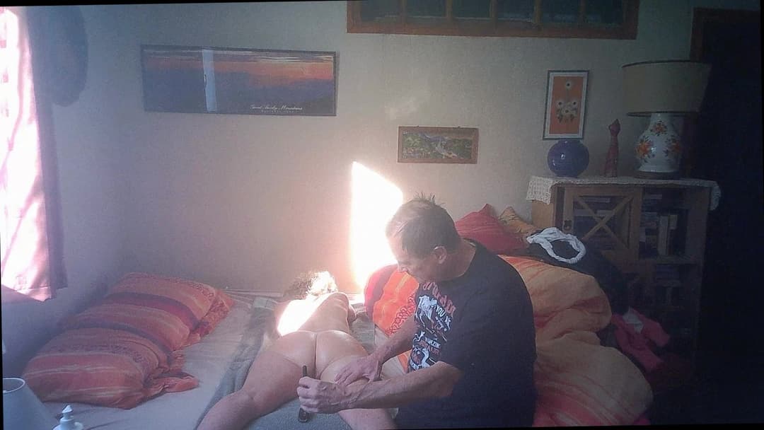 Mature Nurse Solange coming for massage and caught by  4 hidden cams !