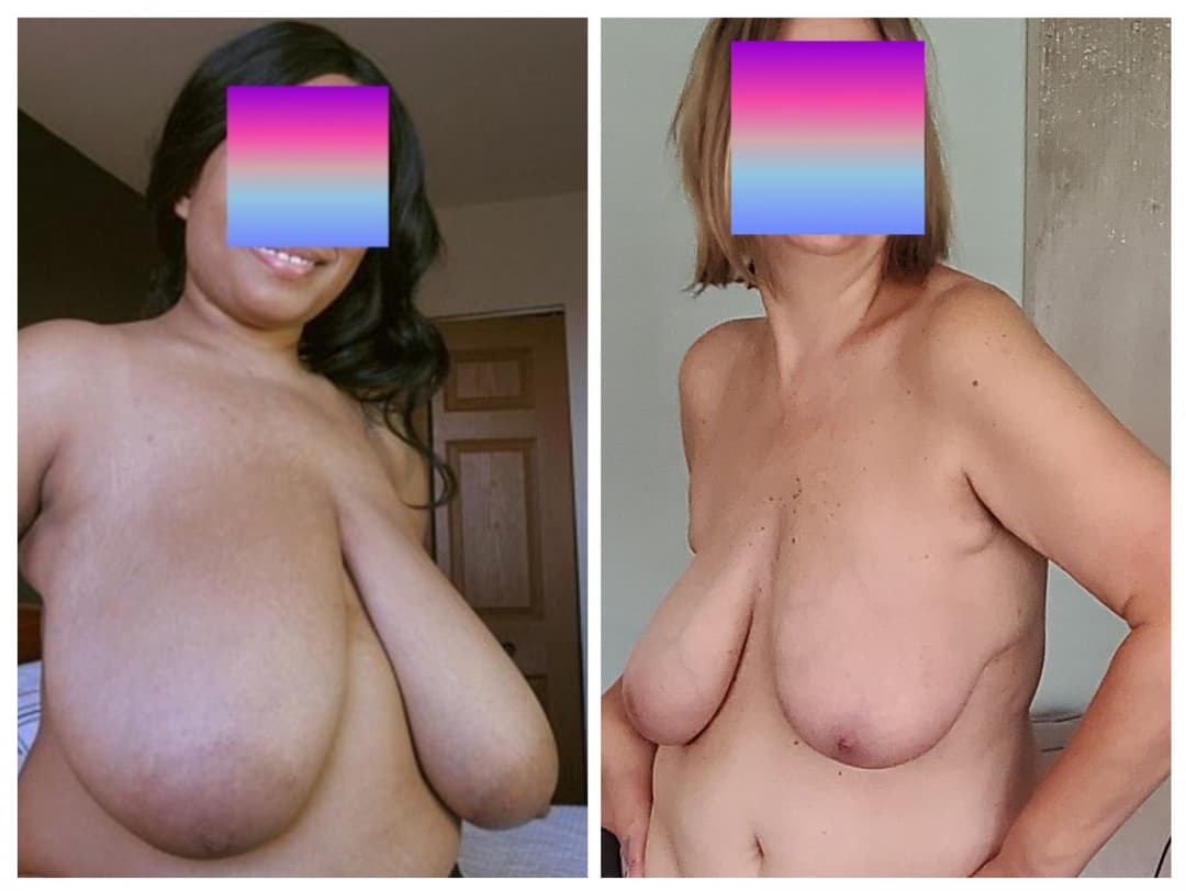 COLLAGE#4 me side by side with some of the BIGGEST BOOBS on erome