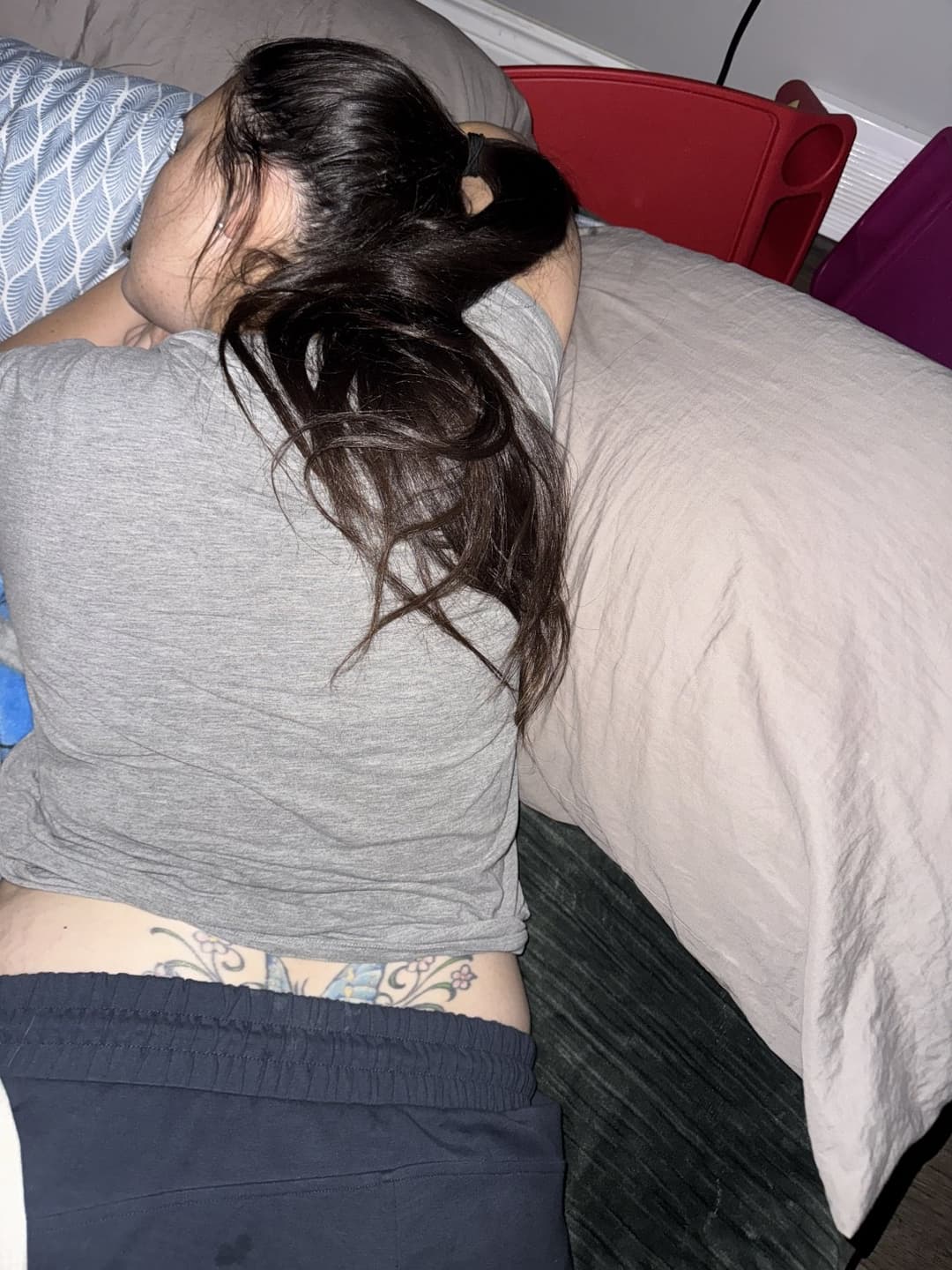 Sexy MILF wife so sexy when sleeping. Touch her!