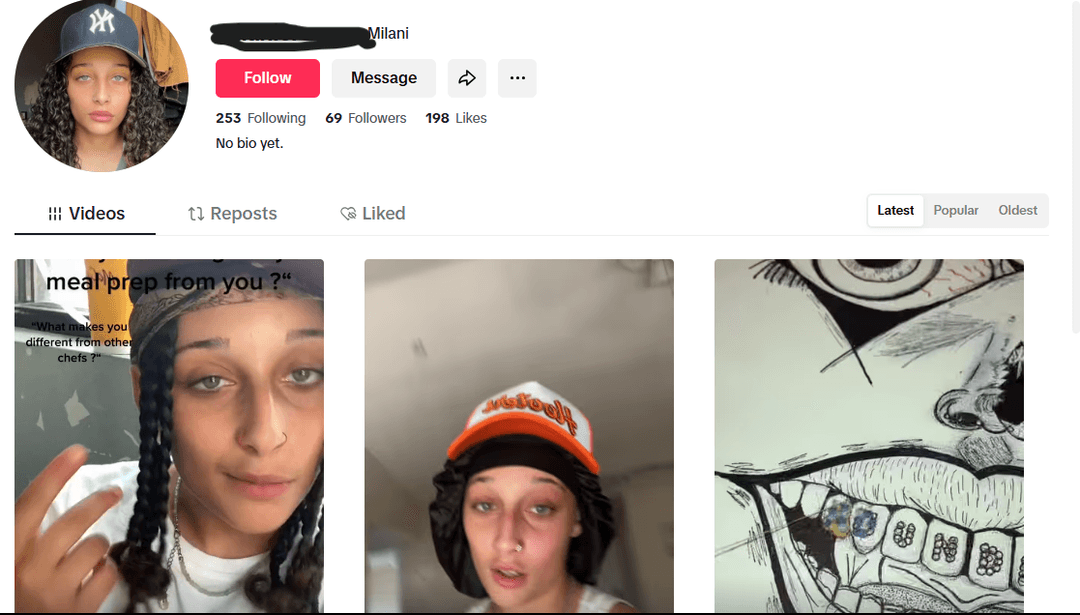 Milani C  #2 Latina Dyke/stud/tomboy/lesbian/butch