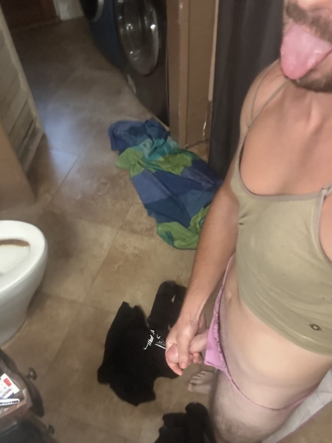 me wearing my moms dirty panties outside and creep shots of my real moms fat ass
