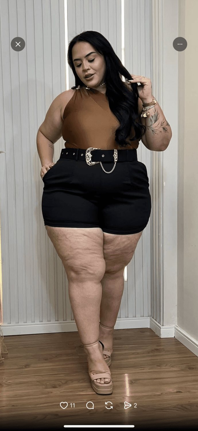 BBW Brazilian Model … Sassa Guedes. Cellulite & Phatness Galore