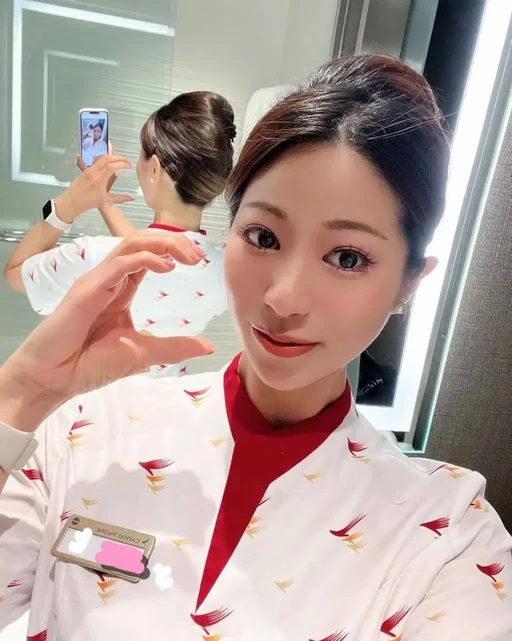 Real asian flight attendant cheating at the hotel during her layover