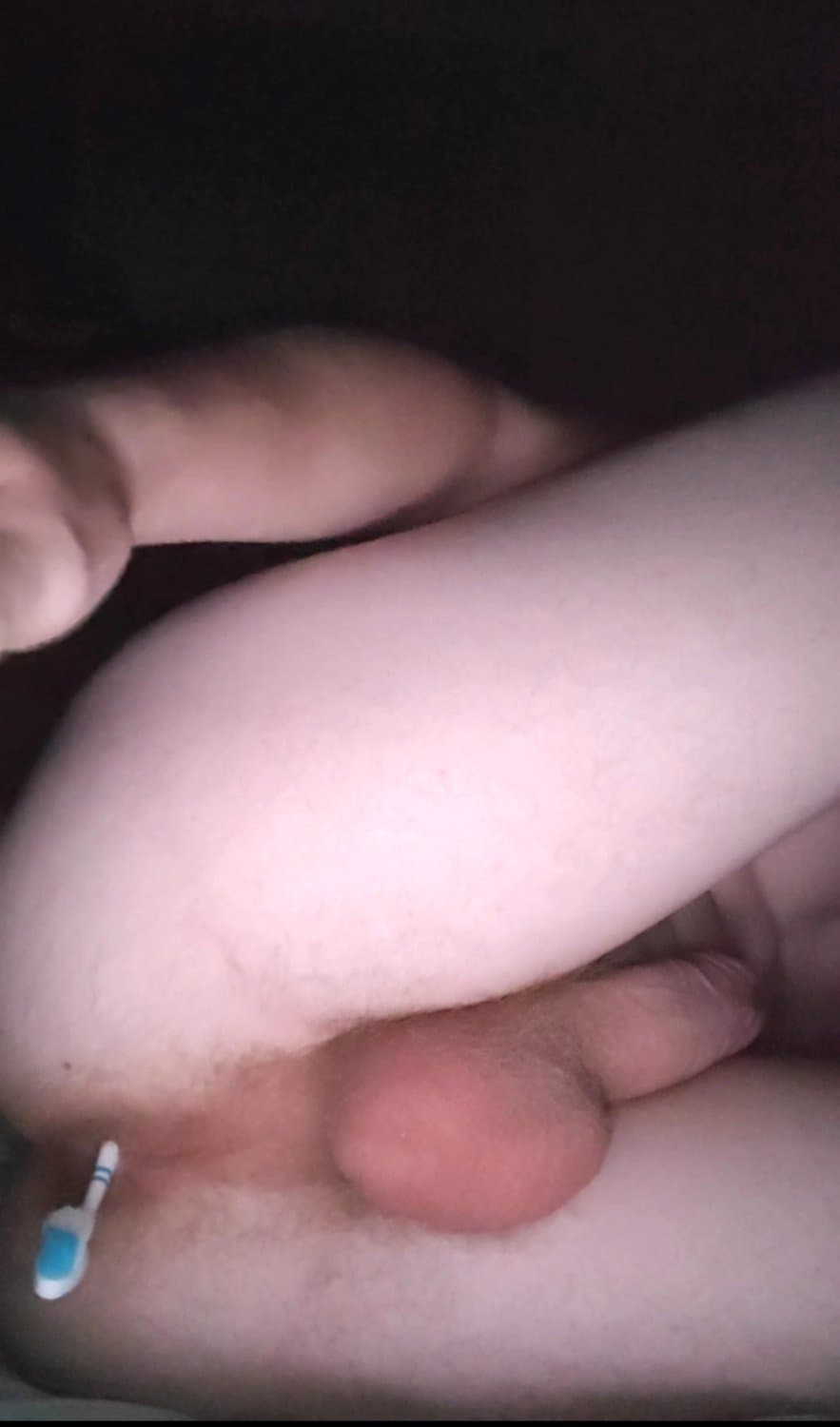 Horny teen bi boy playing with his tight asshole