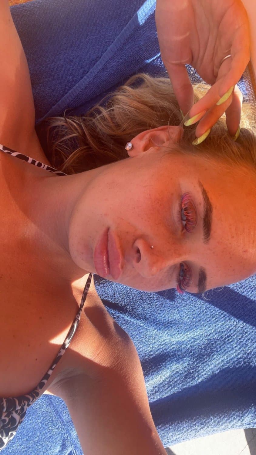 Freckled British girl