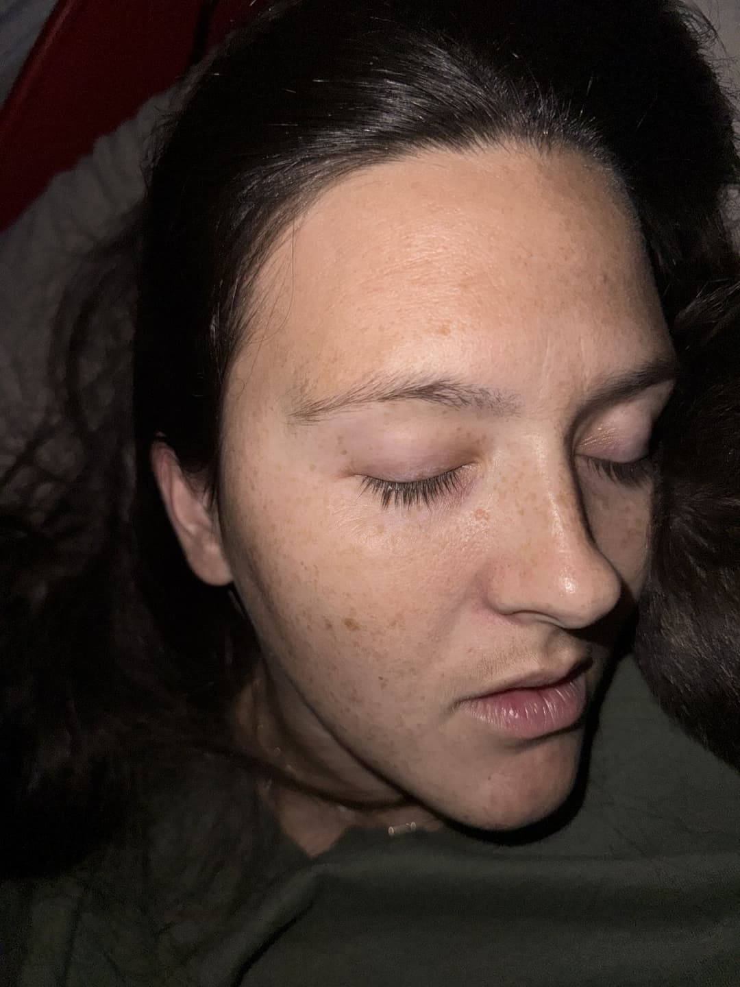 Sexy MILF wife so sexy when sleeping. Touch her!