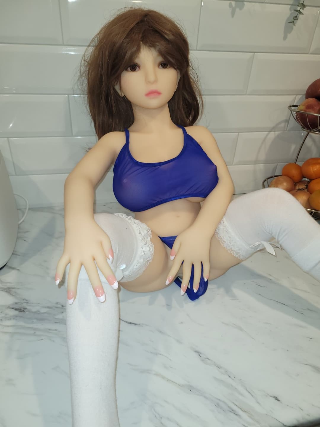 SLUTTY LINGERIE BABE IN KITCHEN