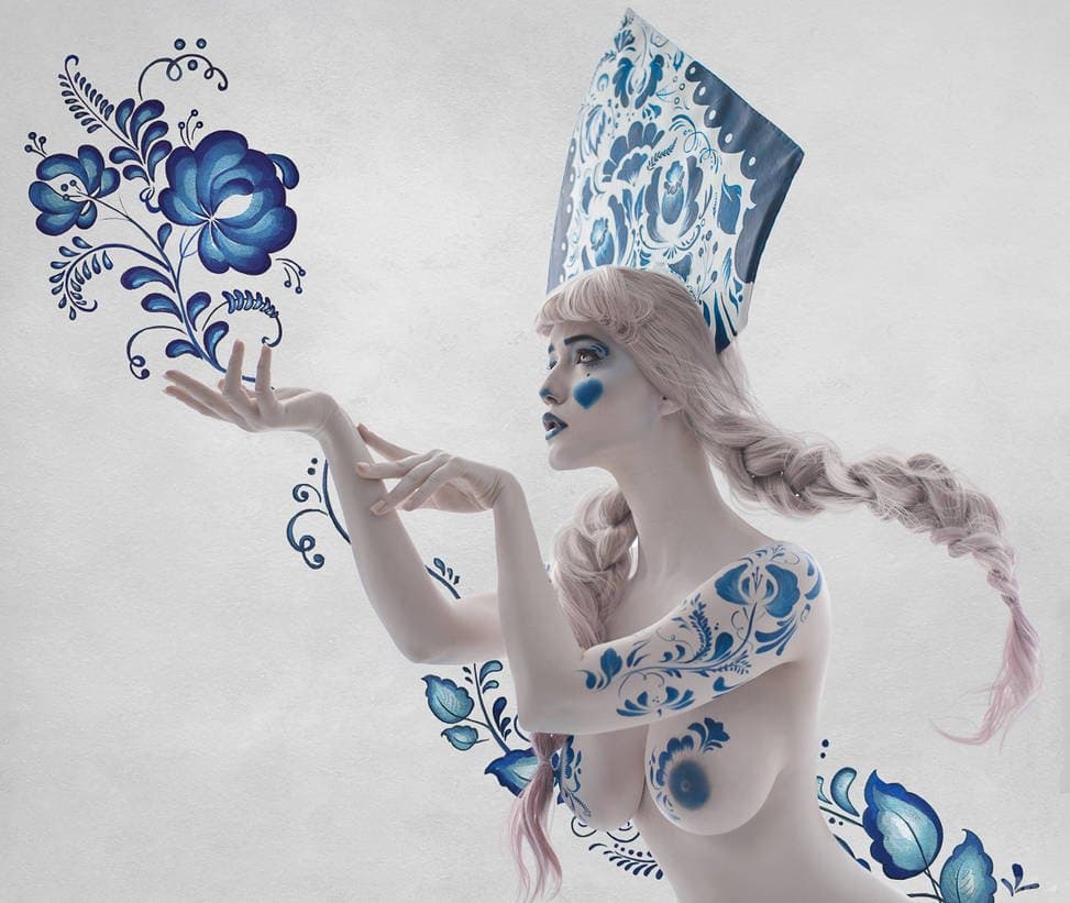 lada lyumos bodypaint gzhel