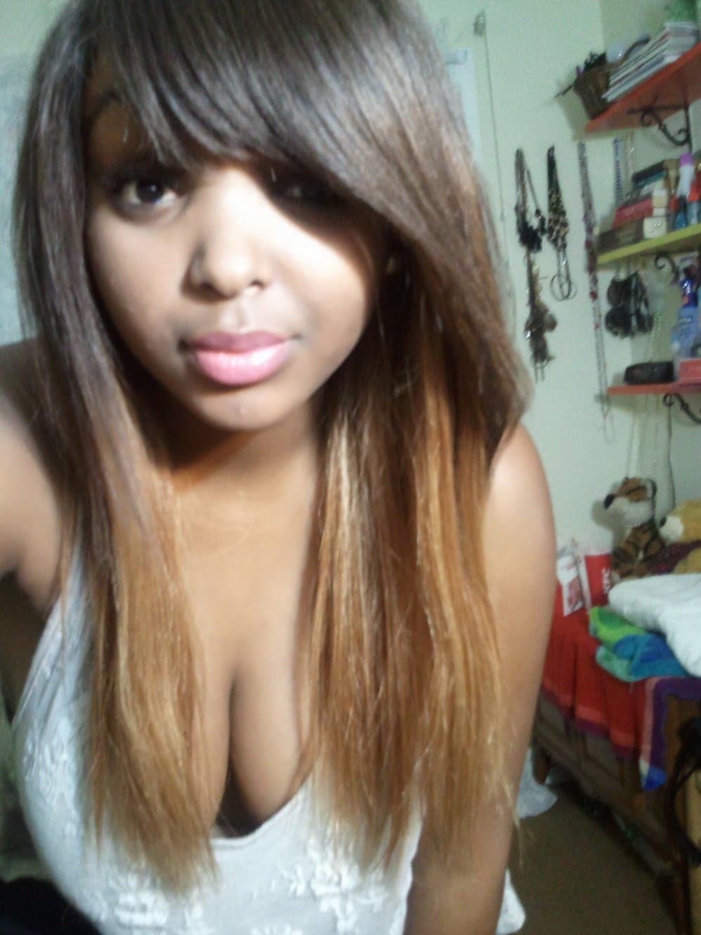 black slut with big tits and big areolas