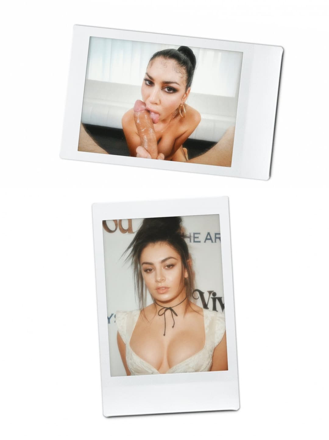 Charlie XCX Queenie Sateen Polaroid Mashup