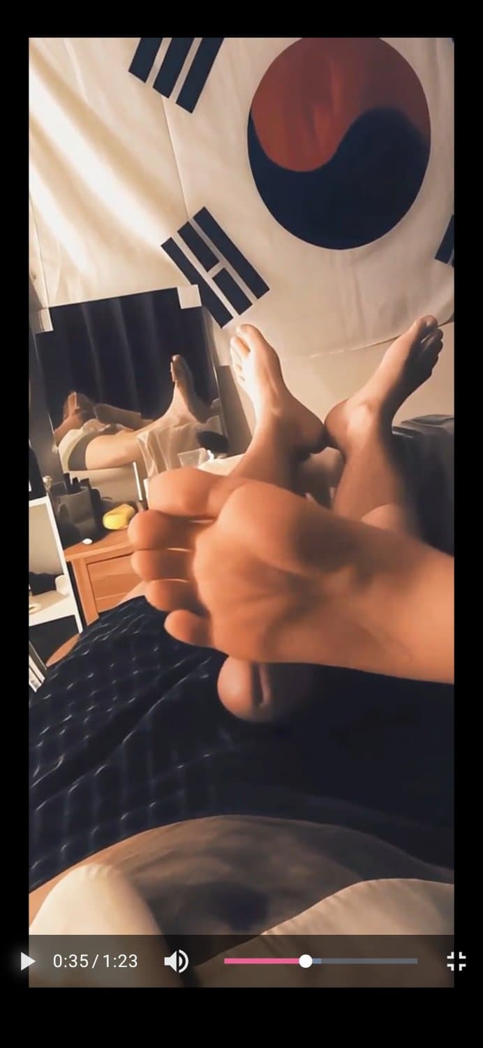 Footjob tease