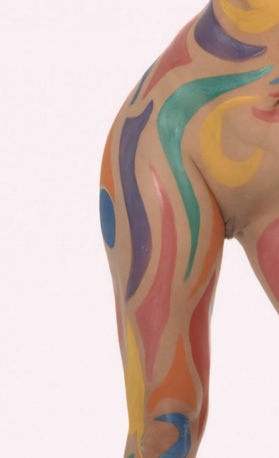 Desi Slut nude body paint shoot