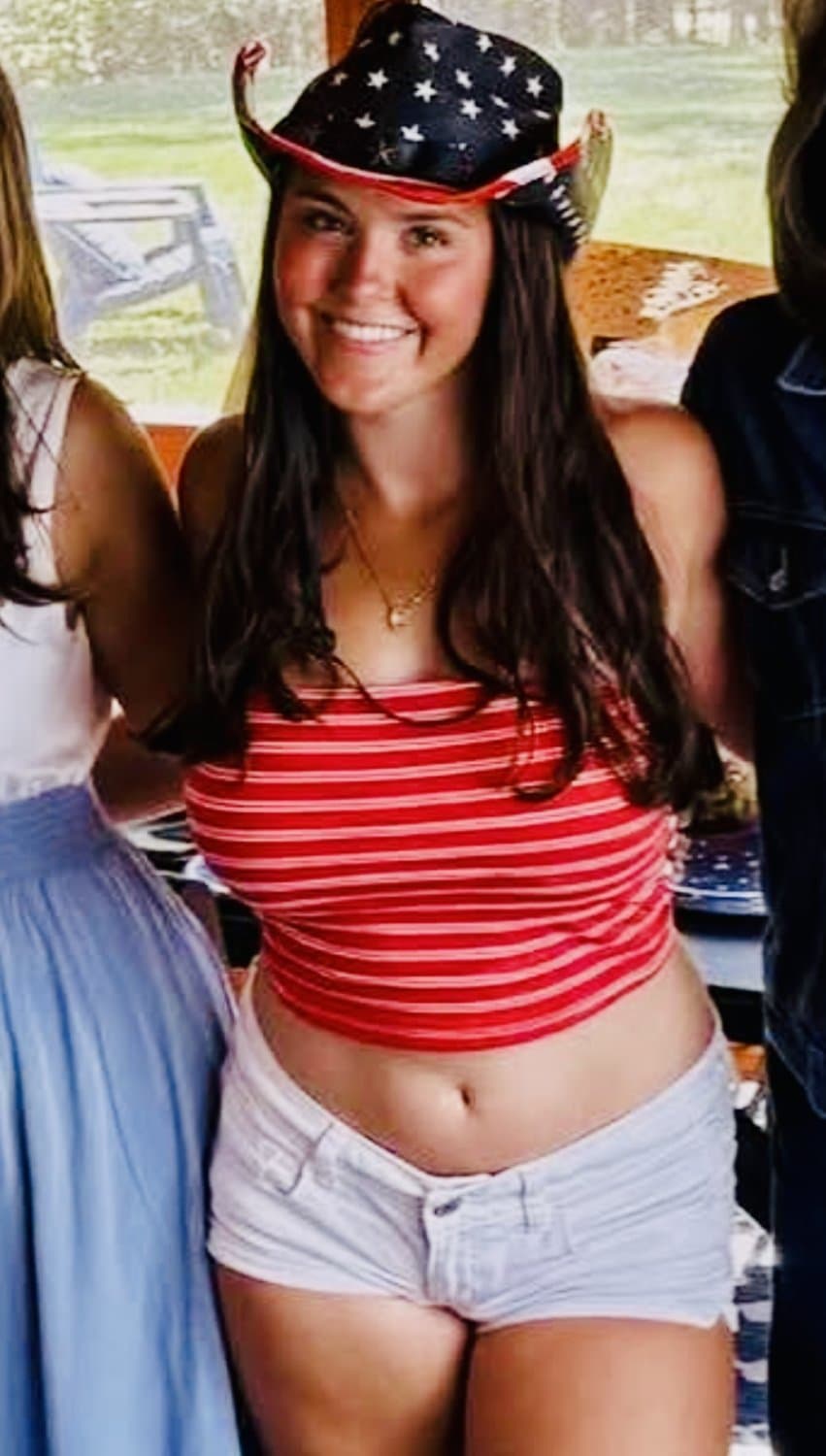 Carolyn’s tits sparkle on Fourth of July