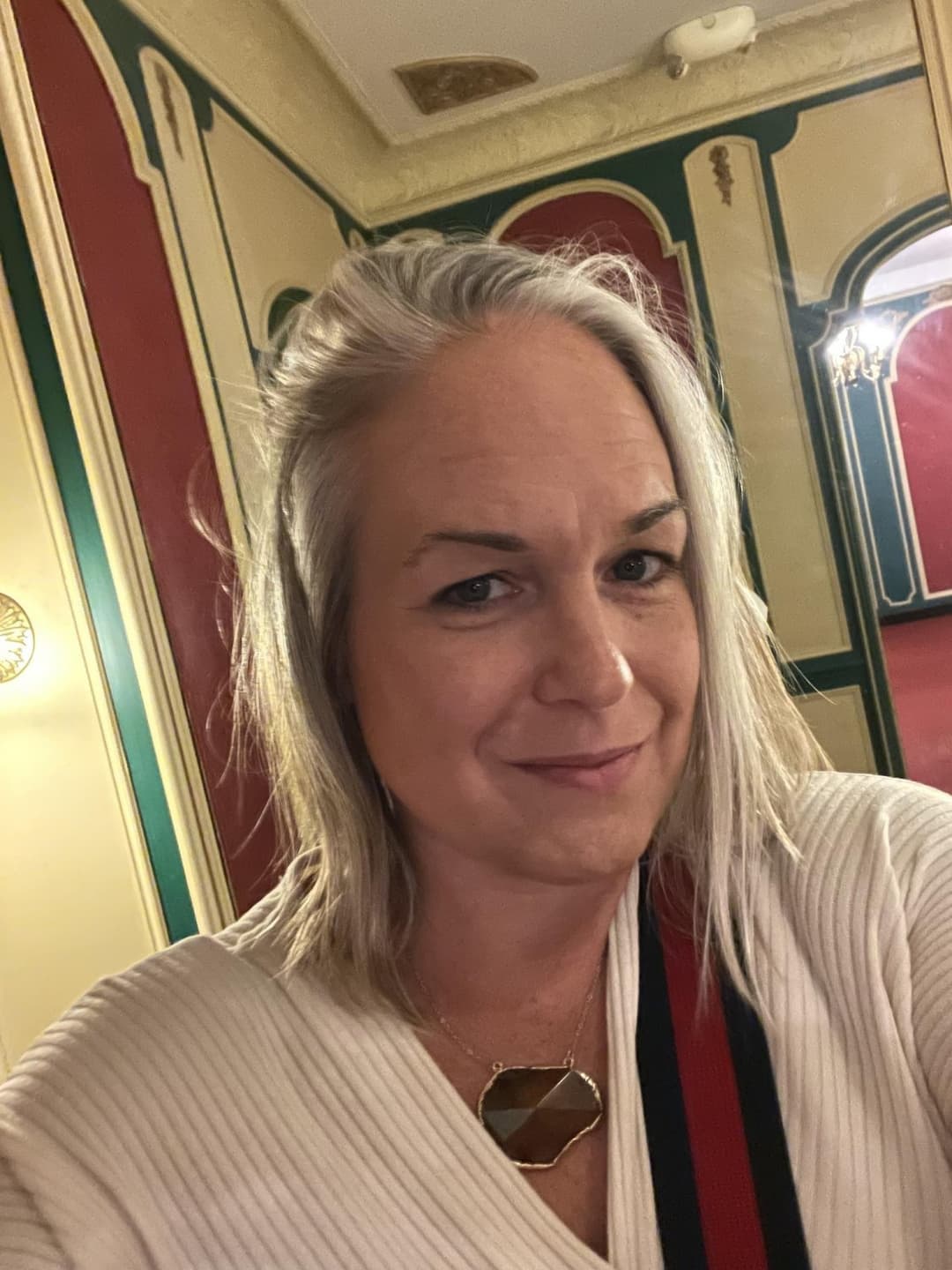 Christie gives the camera person a smirky look when she showed him her tits at mardi gras