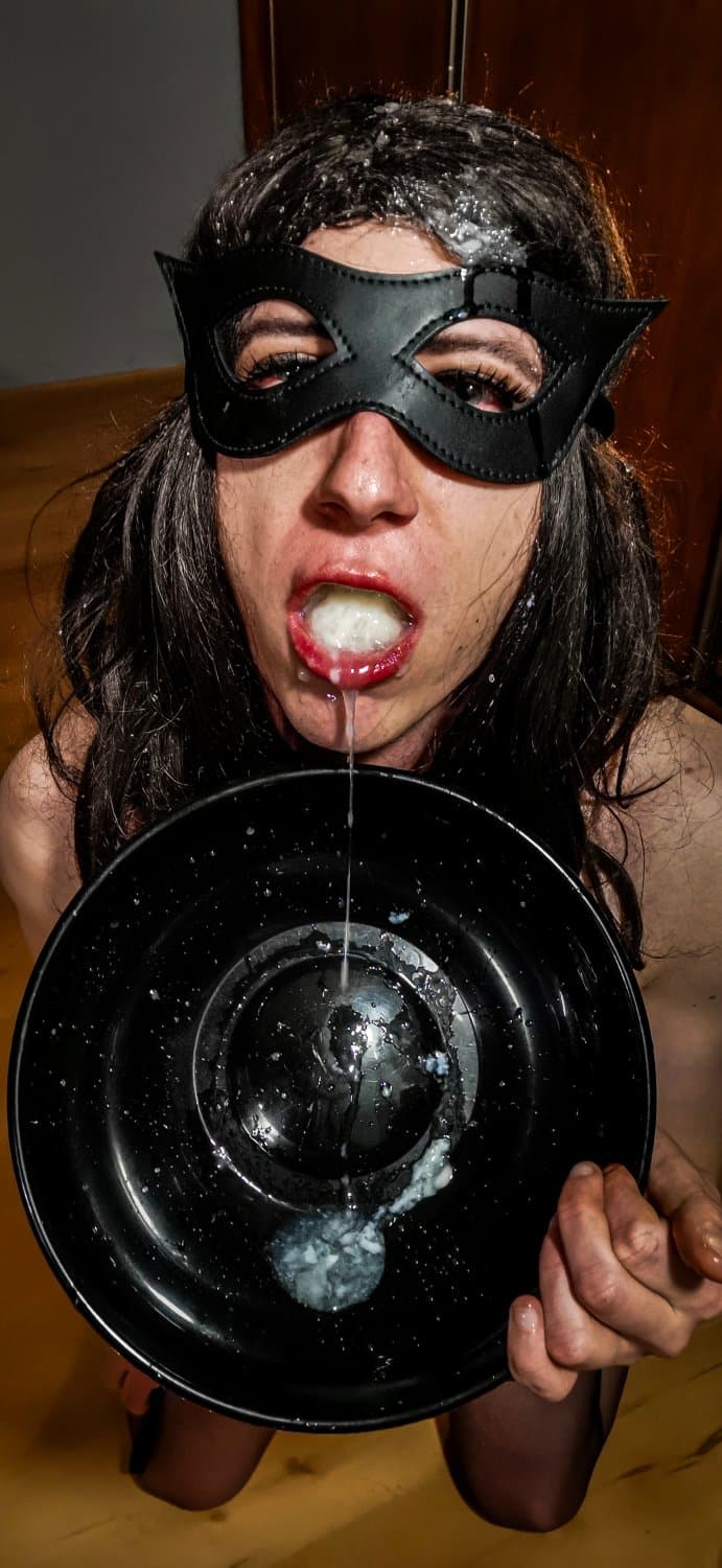 Self Bukkake with collected own cum 2 (DIIIANA)