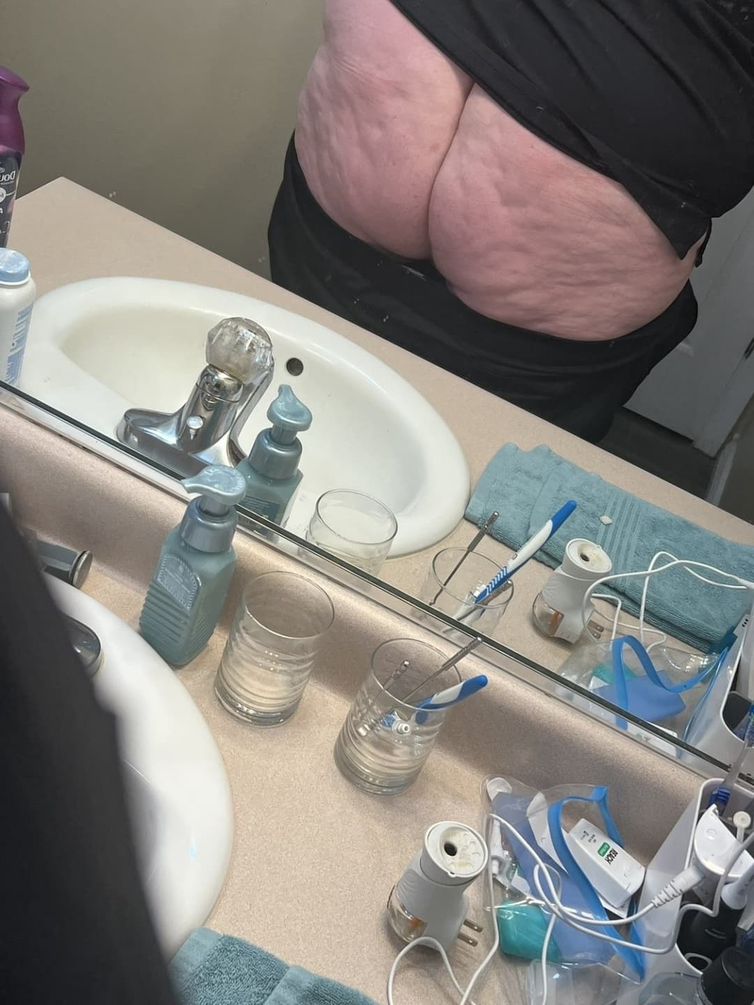 Thick white chub spread ass