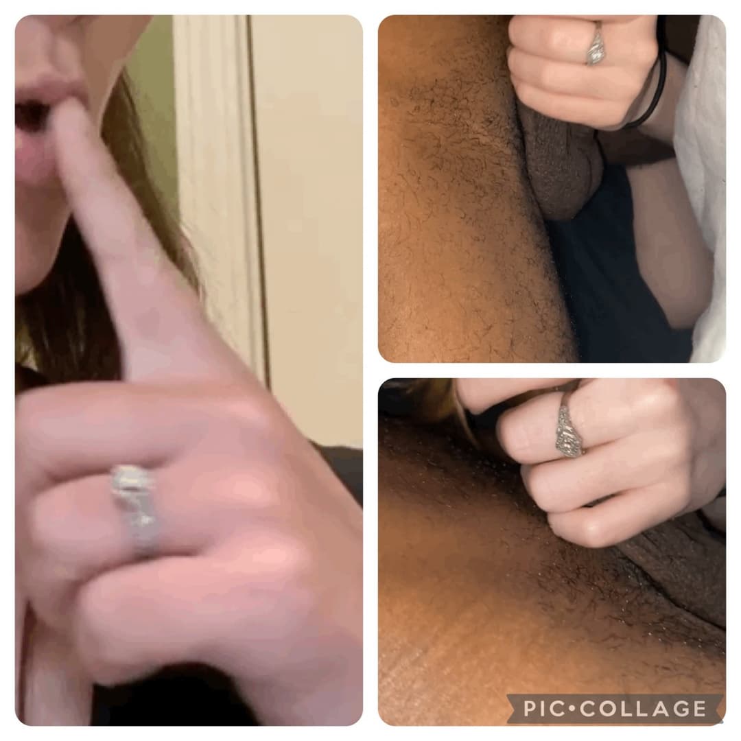 Lindseys wedding ring on black cocks