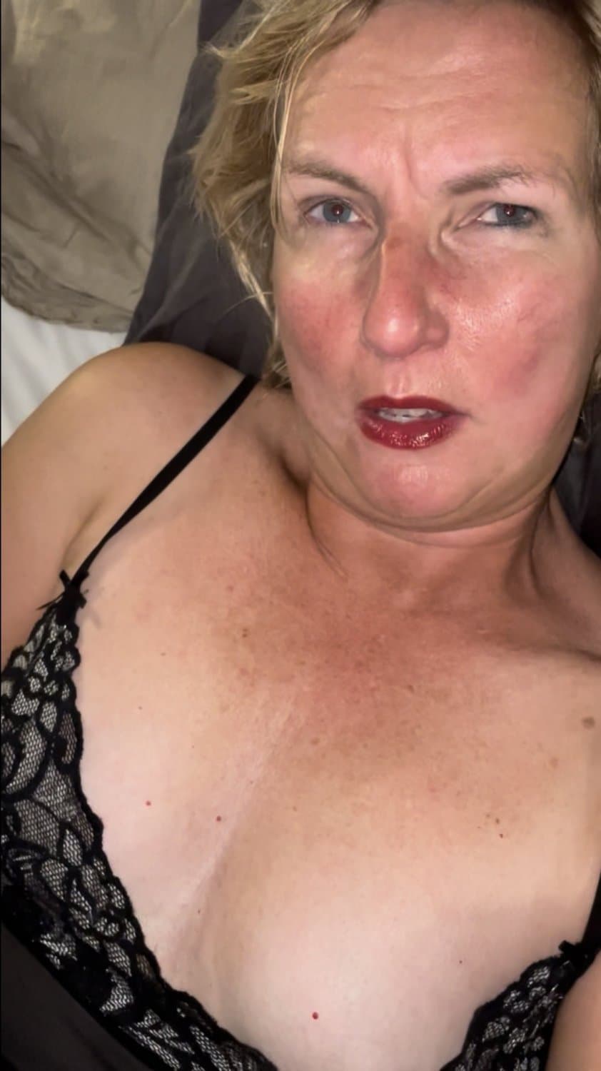 Dildoing & facialized slutwife pt1