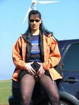 Ouvert Strumpfhose unterm Mini und Outdoor