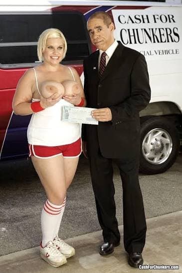 Fat blonde BBW pounded