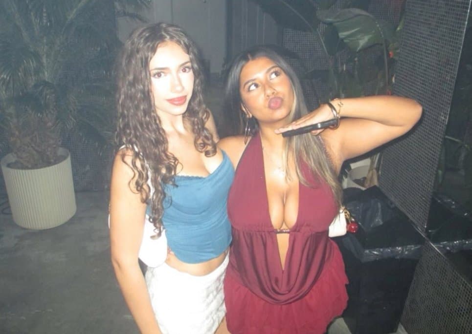 Nazia gives her friend Eleni breast envy