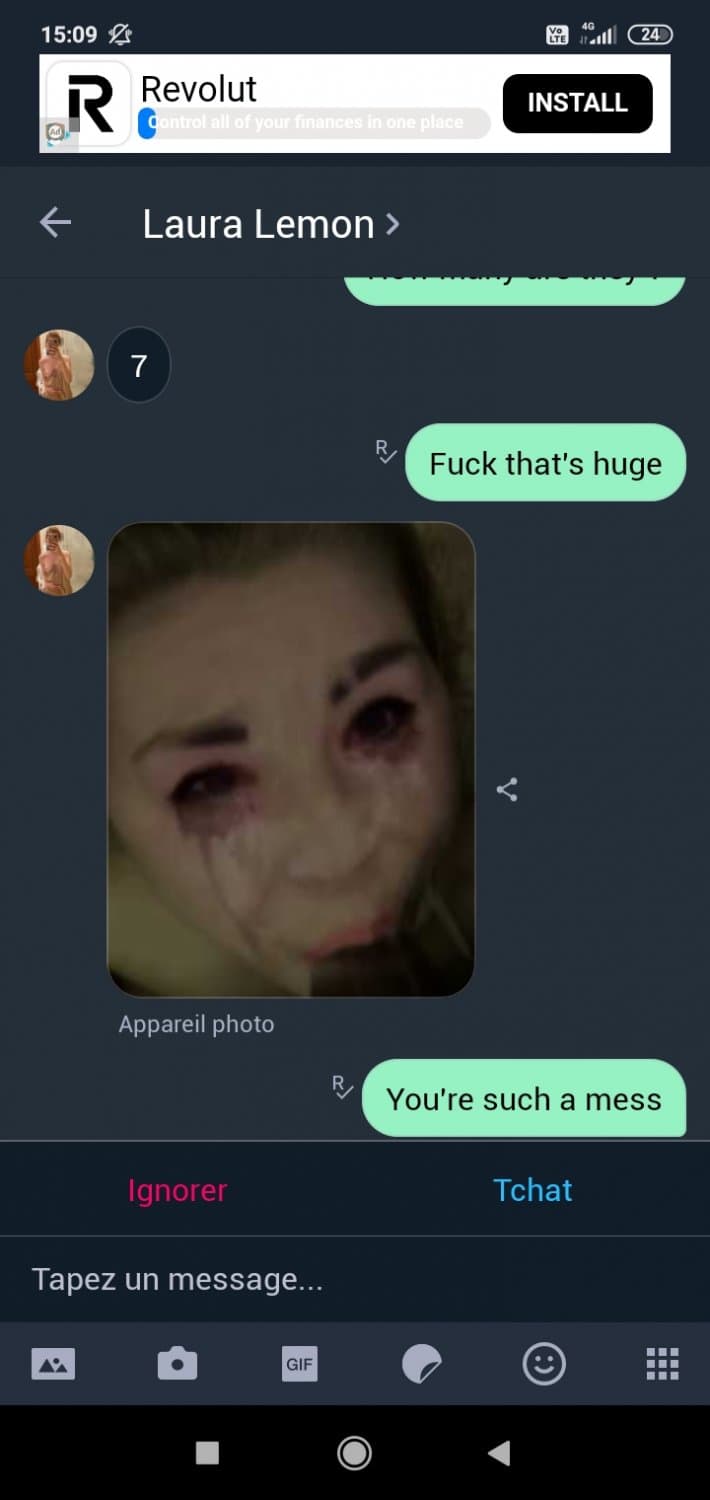 Click to view full size Laura, slut from netherland, pics were taken when she fucked strangers in public toilet in Ansterdam