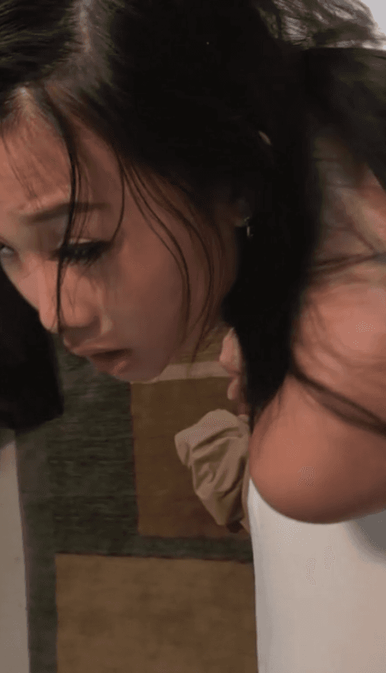 Cute asian teen takes backshots on first night