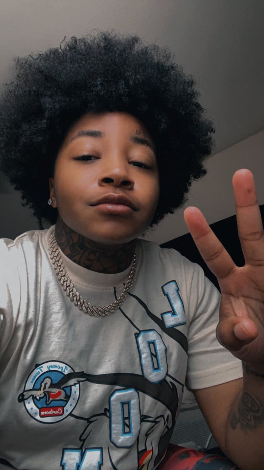 Black Tomboy Ebony black dyke stud midget Hoodrxch P2