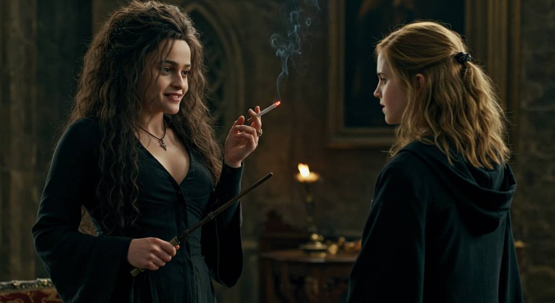 Hermione learns to smoke