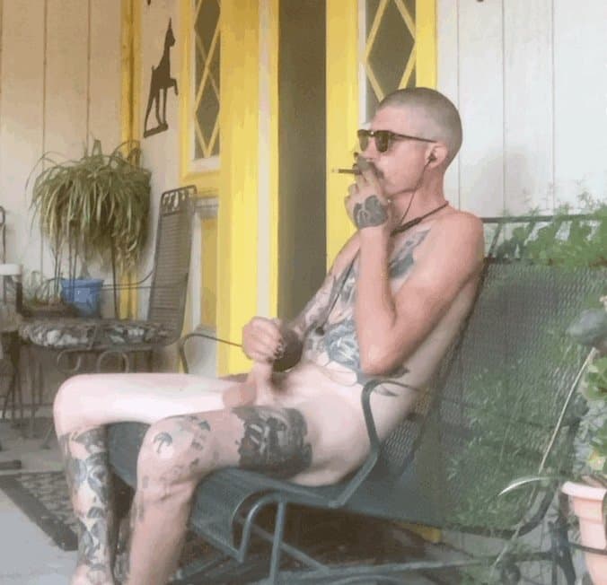 San Bernardino white cock self sucking cum eater Mike