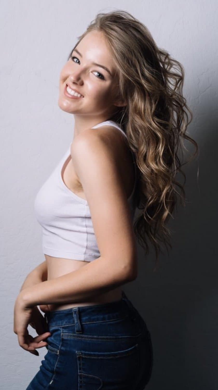 Tara showing off her talent