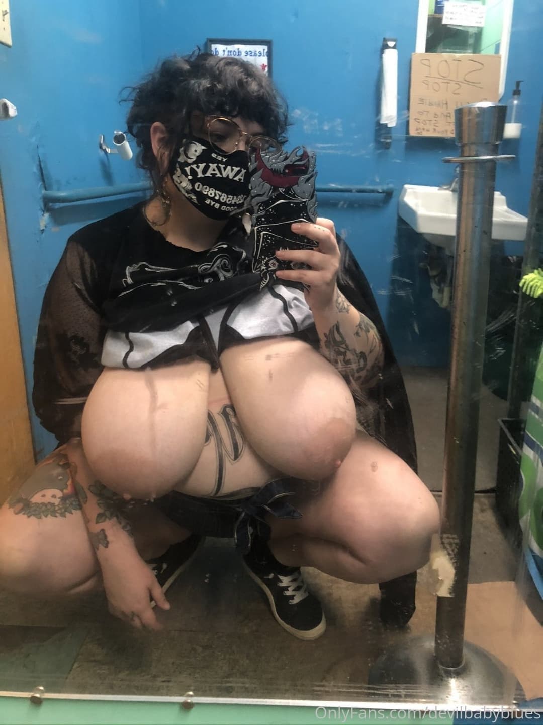 Young, fat SSBBW with big hanging tits