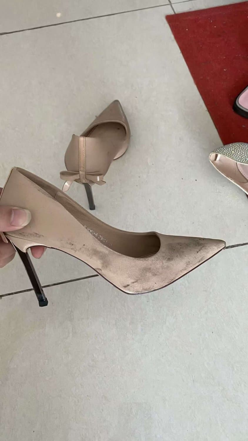 Cock & cum into asian shoes